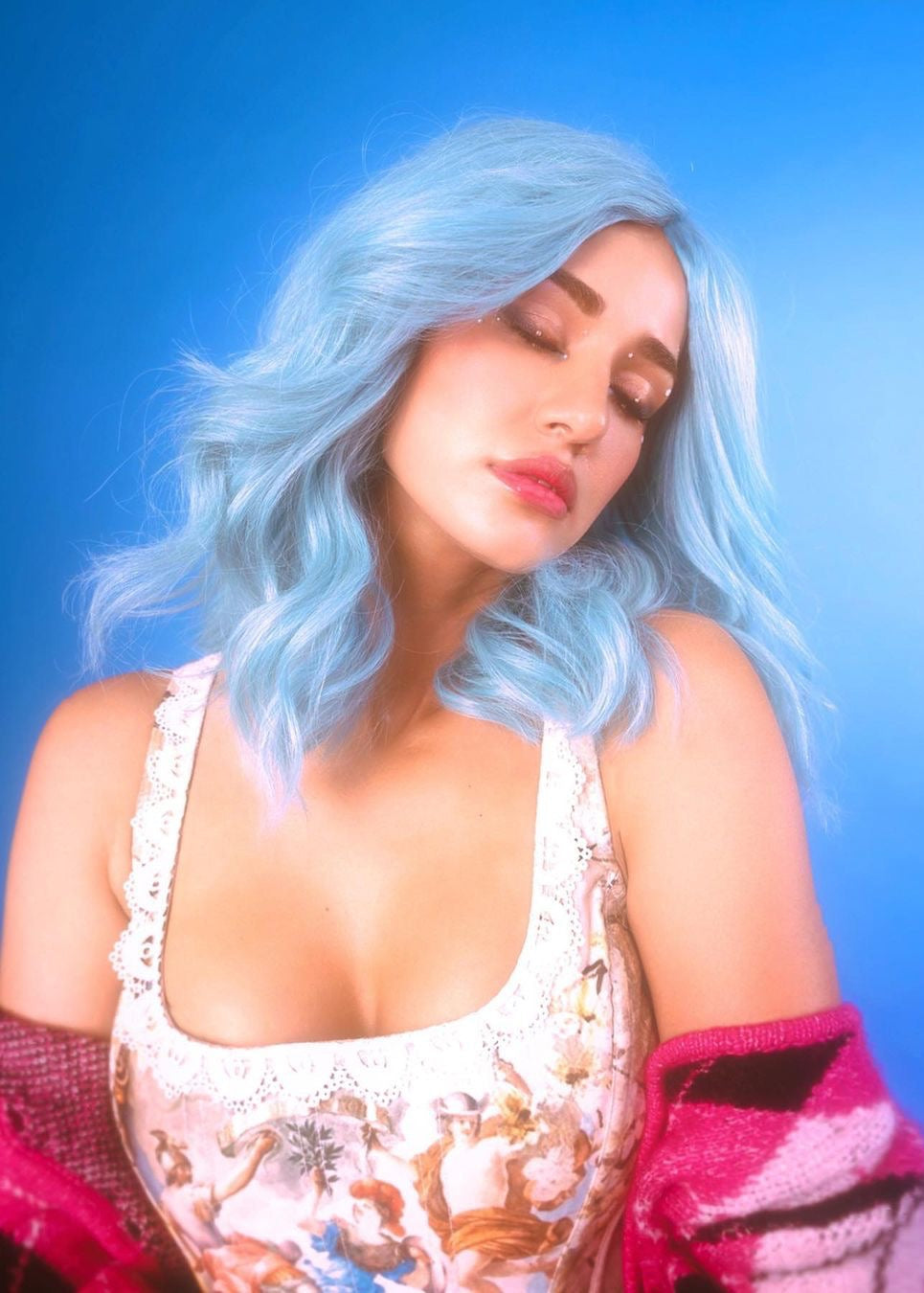 Grecian print corset top with intricate patterns and a structured bodice