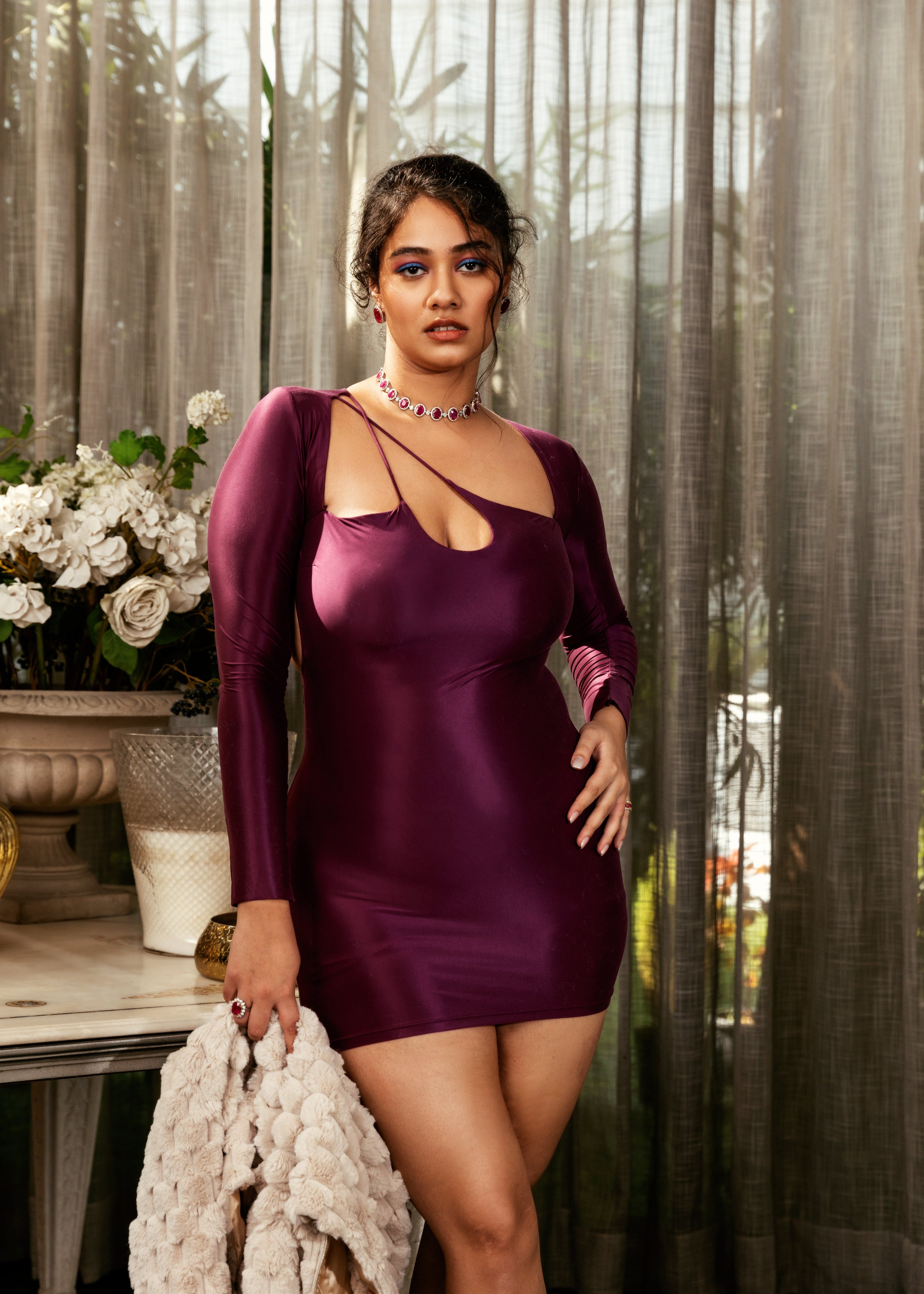 Felicity Purple Bodycon Mini Dress
