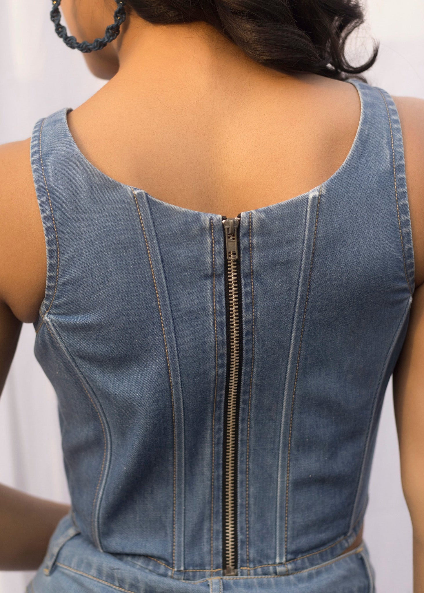 Fiona Denim Corset Top