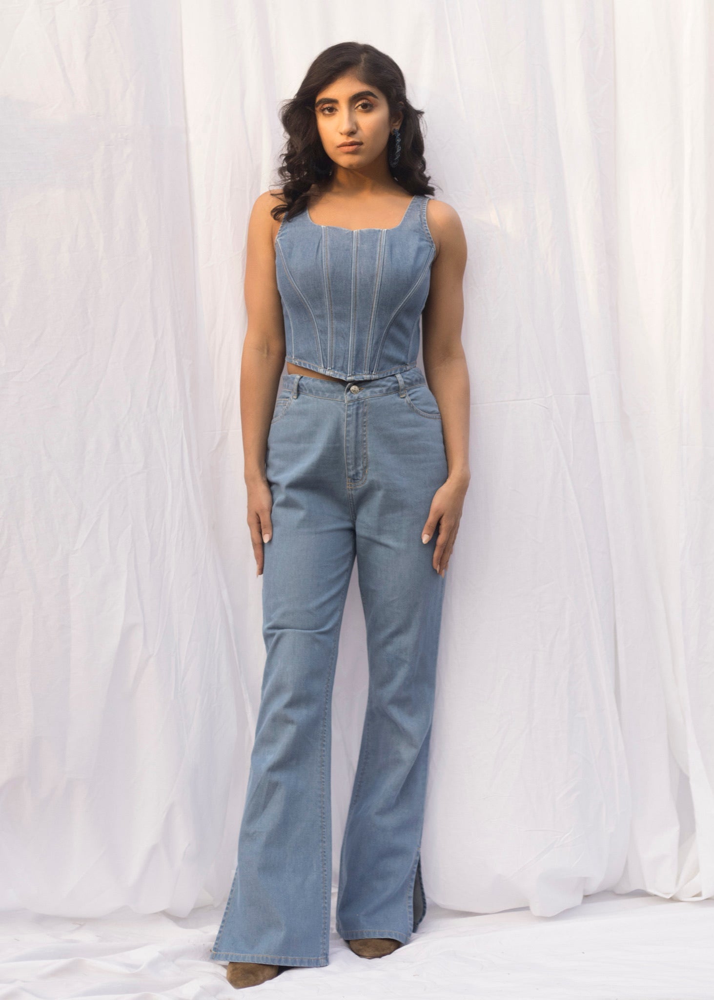 Fiona Denim Corset Top