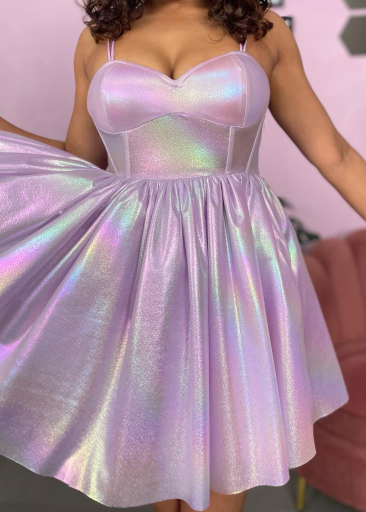 Lavender Lurex dress