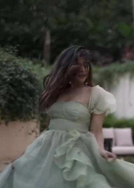 Gia Ruffle Organza Corset Gown