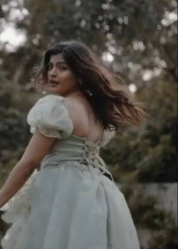 Gia Ruffle Organza Corset Gown