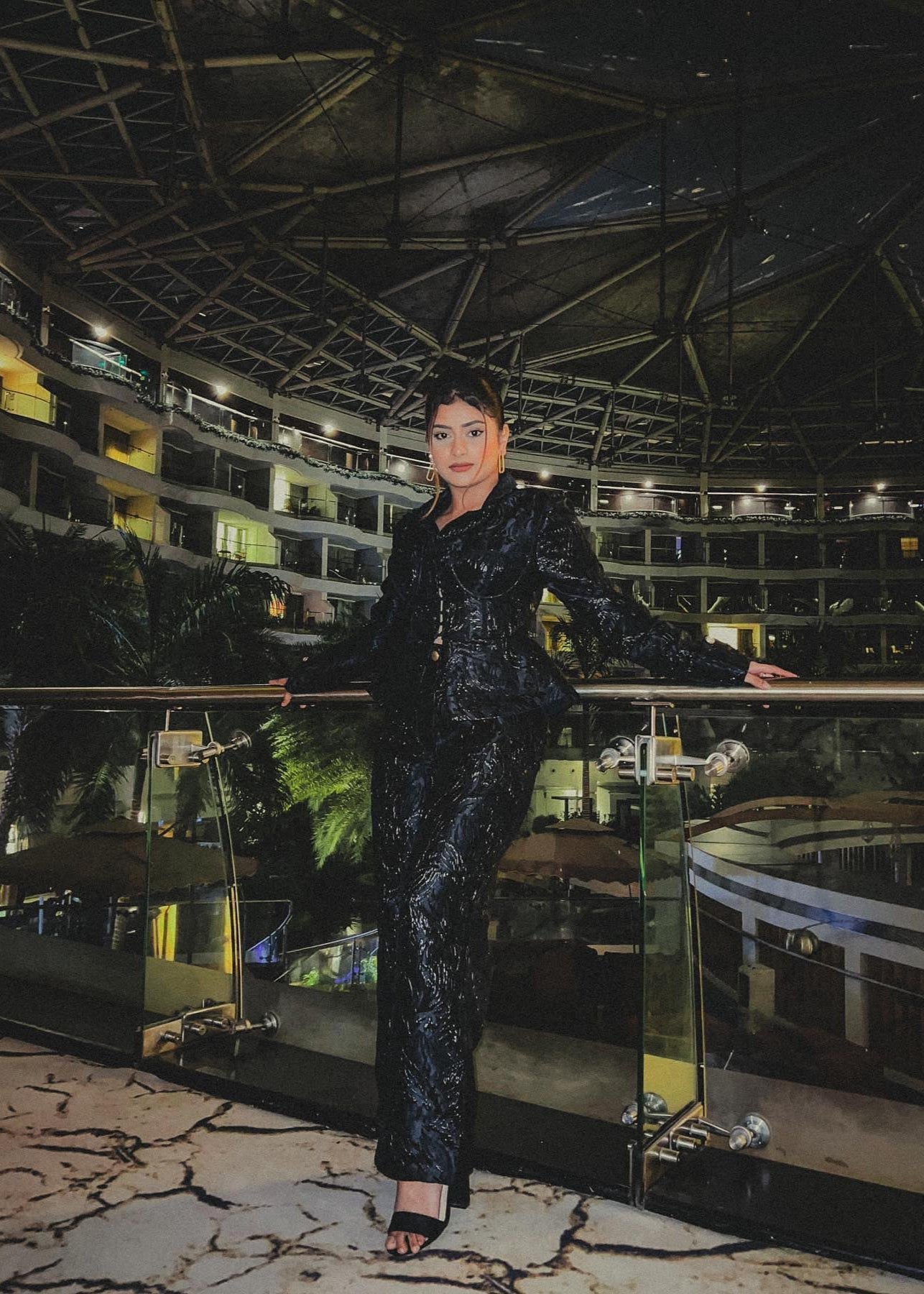 Black Embroidered Pants