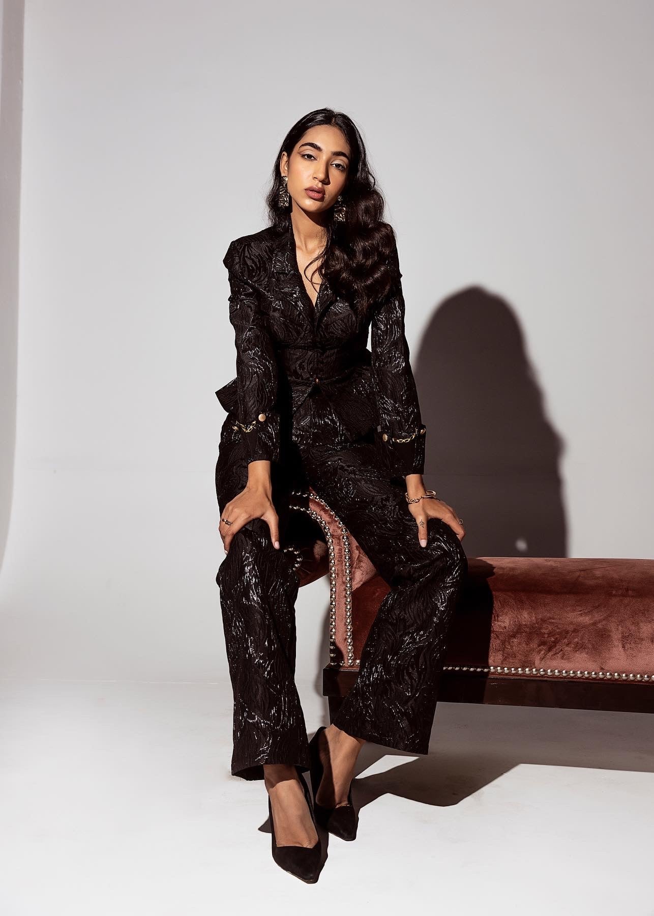 Black Embroidered Pants