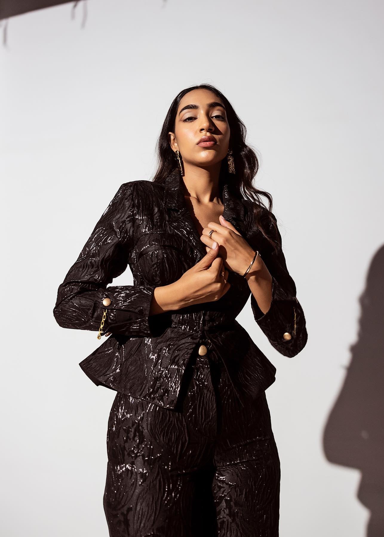 Black Embroidered Pants