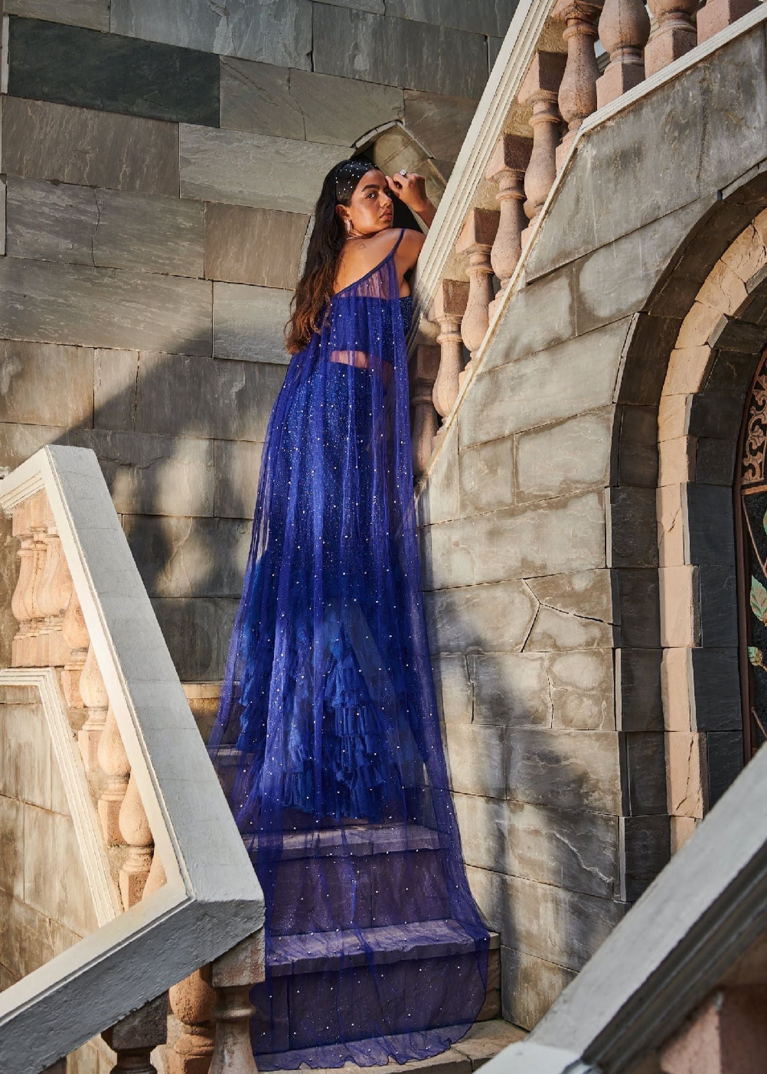 Shop Sapphire Hand-Embroidered Lehenga Set