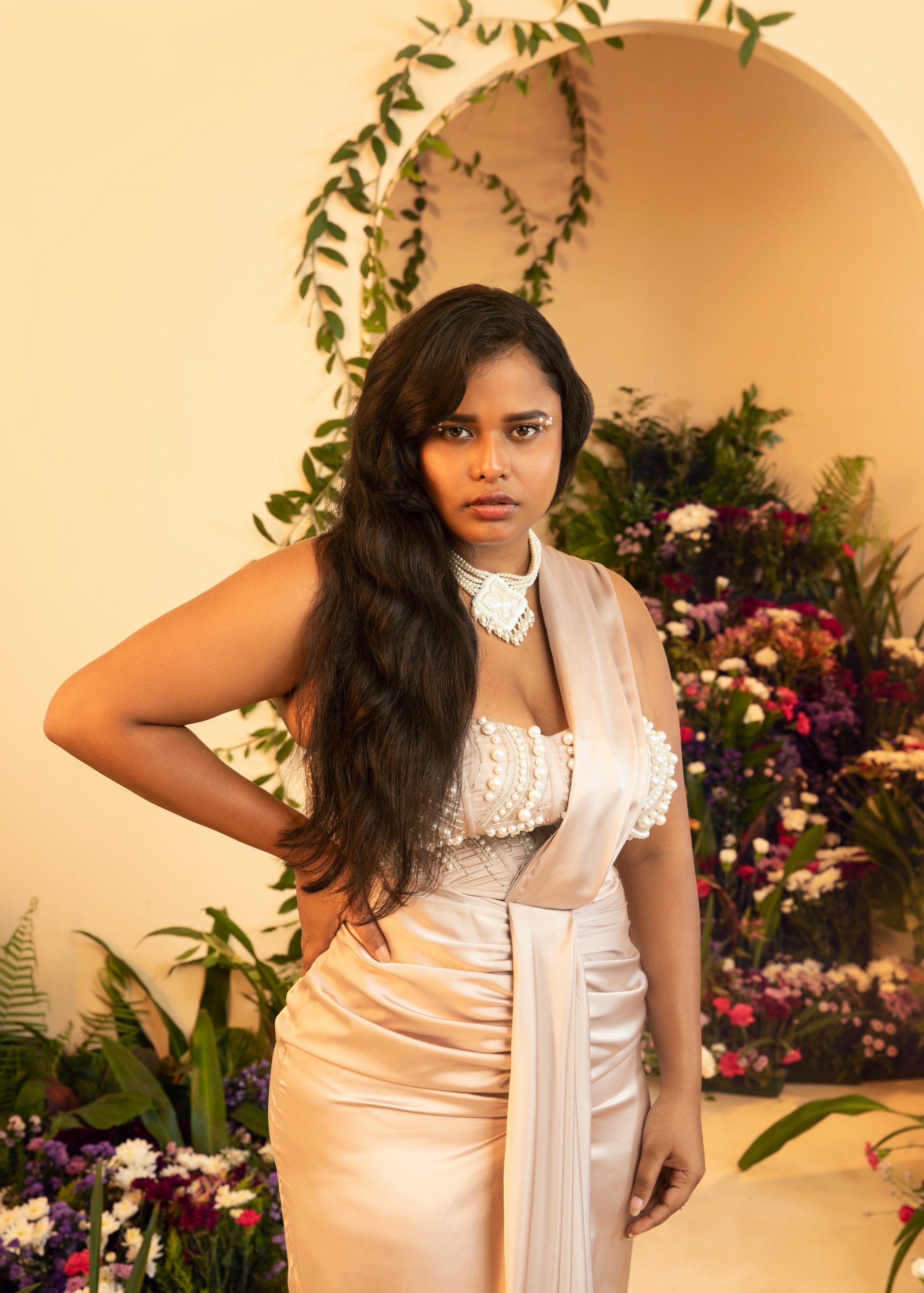 Leila Hand Embroidered Corset Blouse