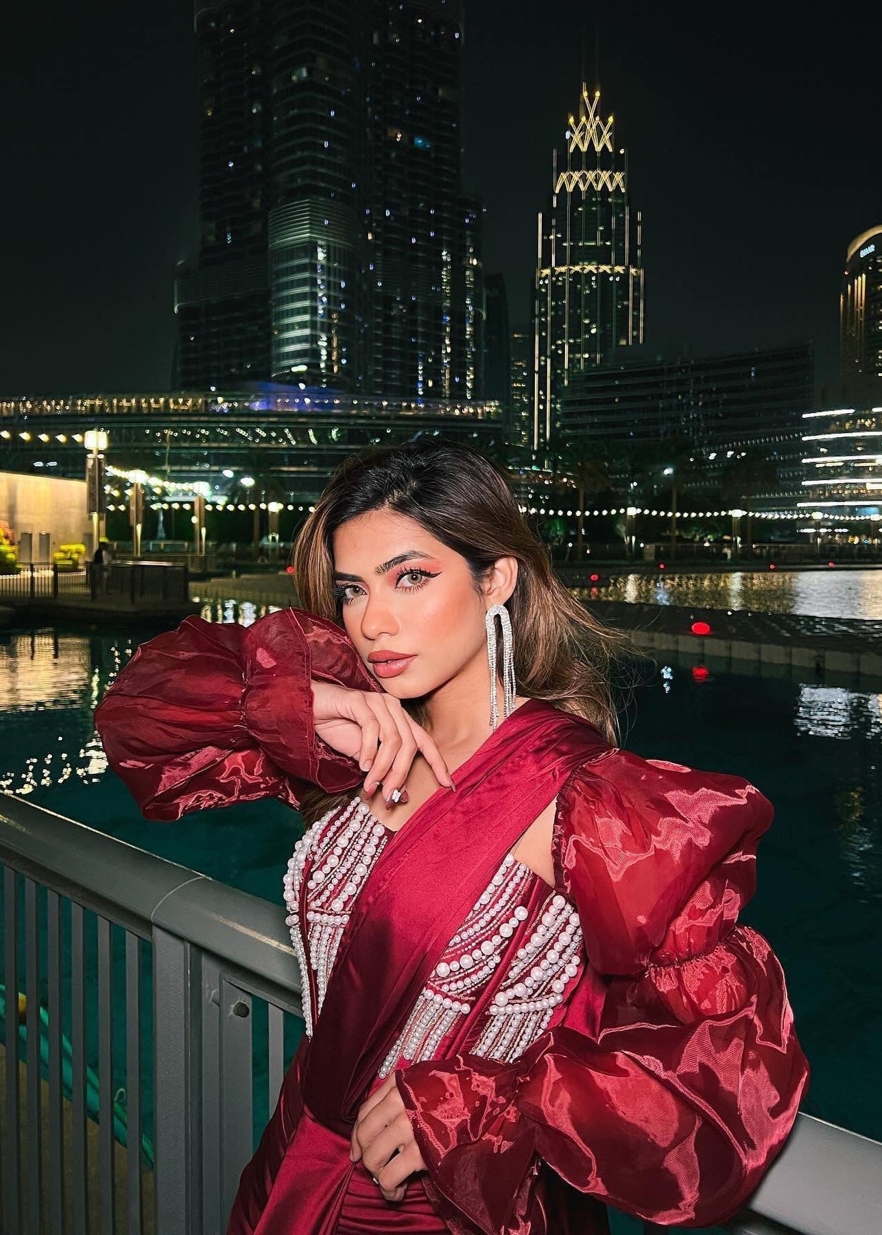 Leila Puff Organza Sleeve Hand Embroidered Corset Blouse