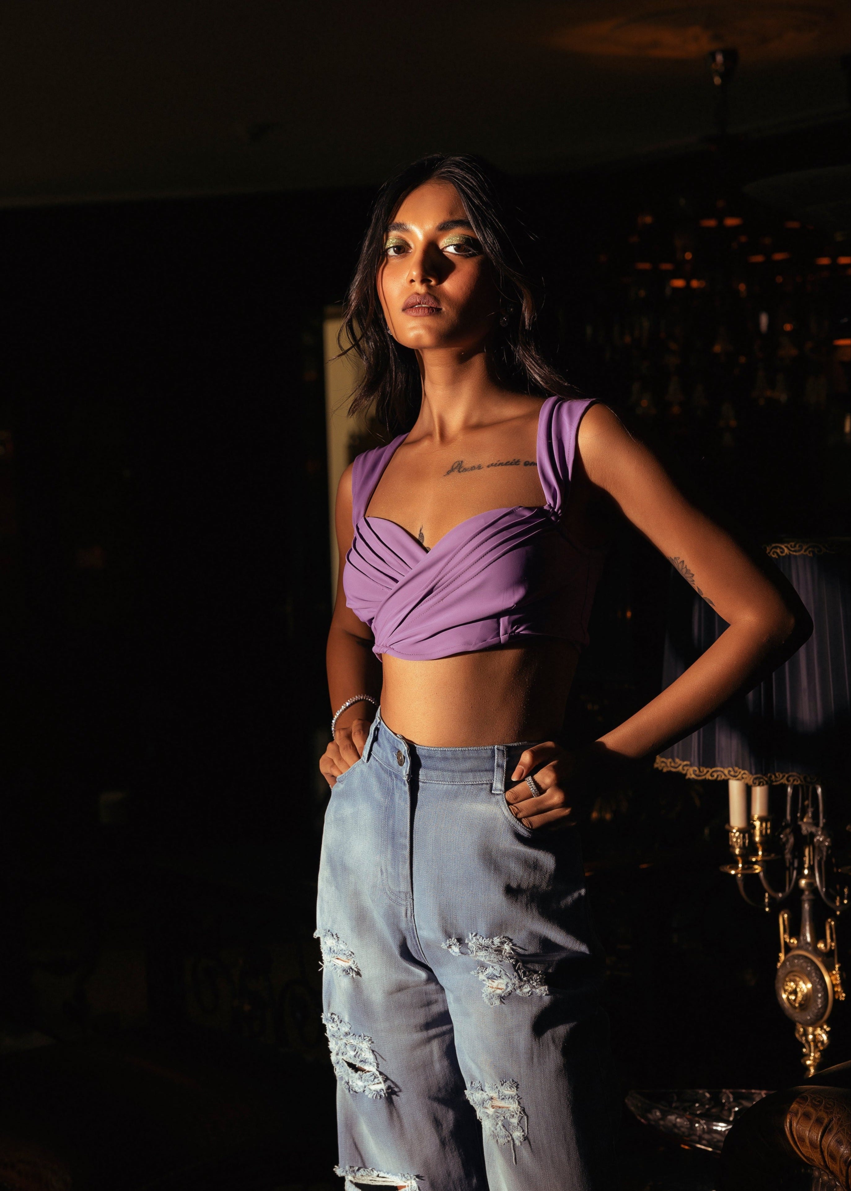 Buy Our Marcella Lavender Bralette Top