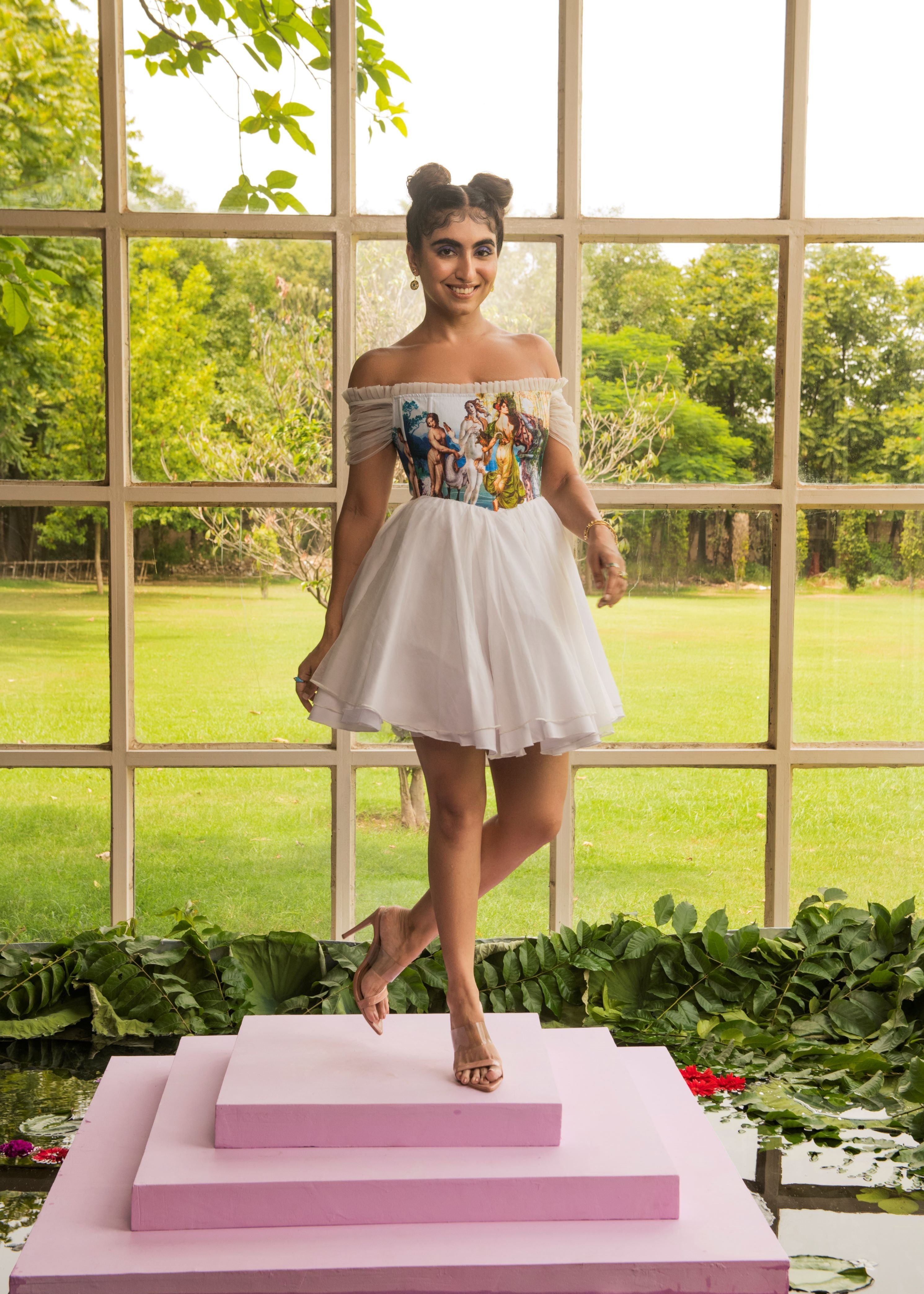 Print Corset Mini Dress