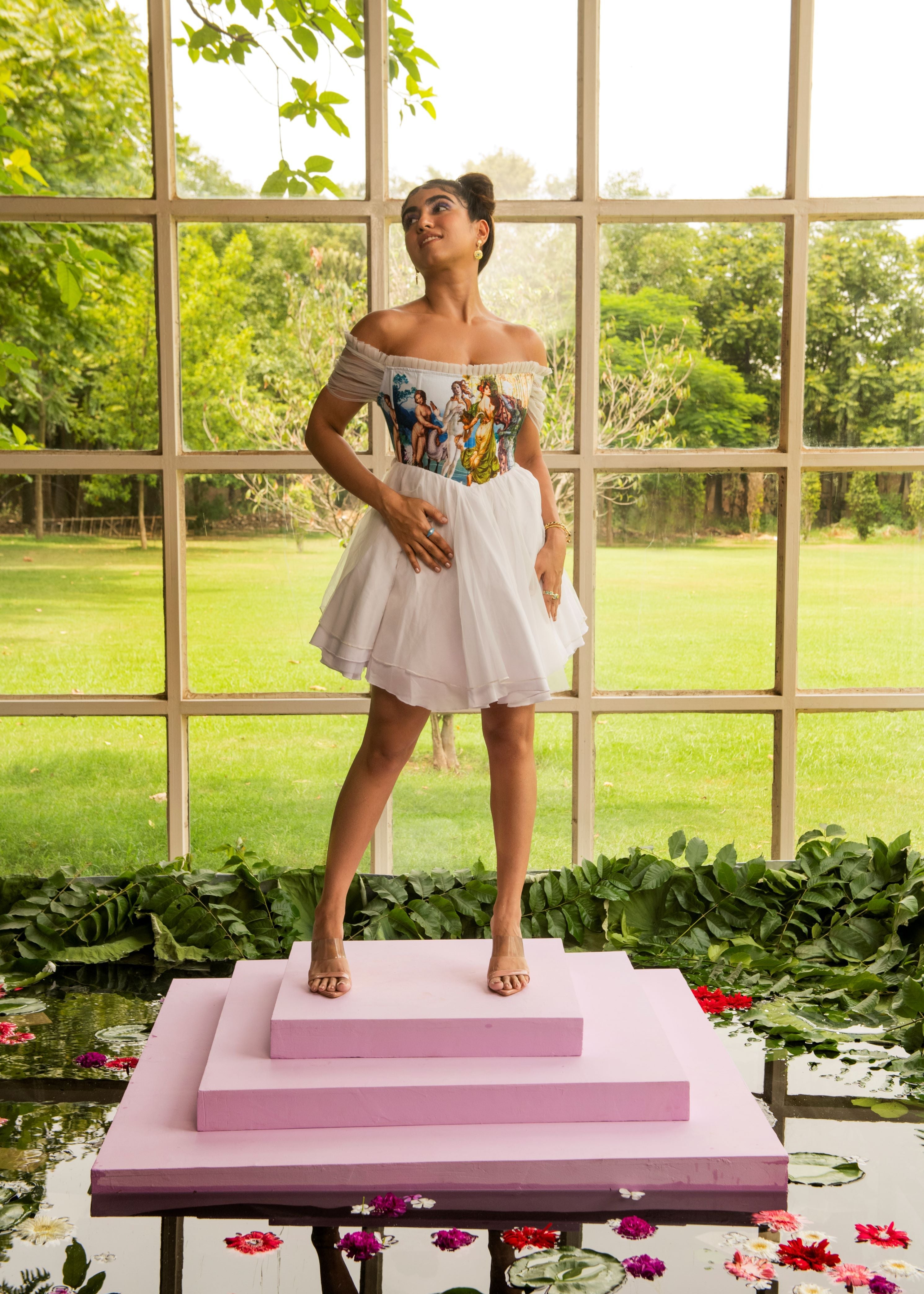 Print Corset Mini Dress