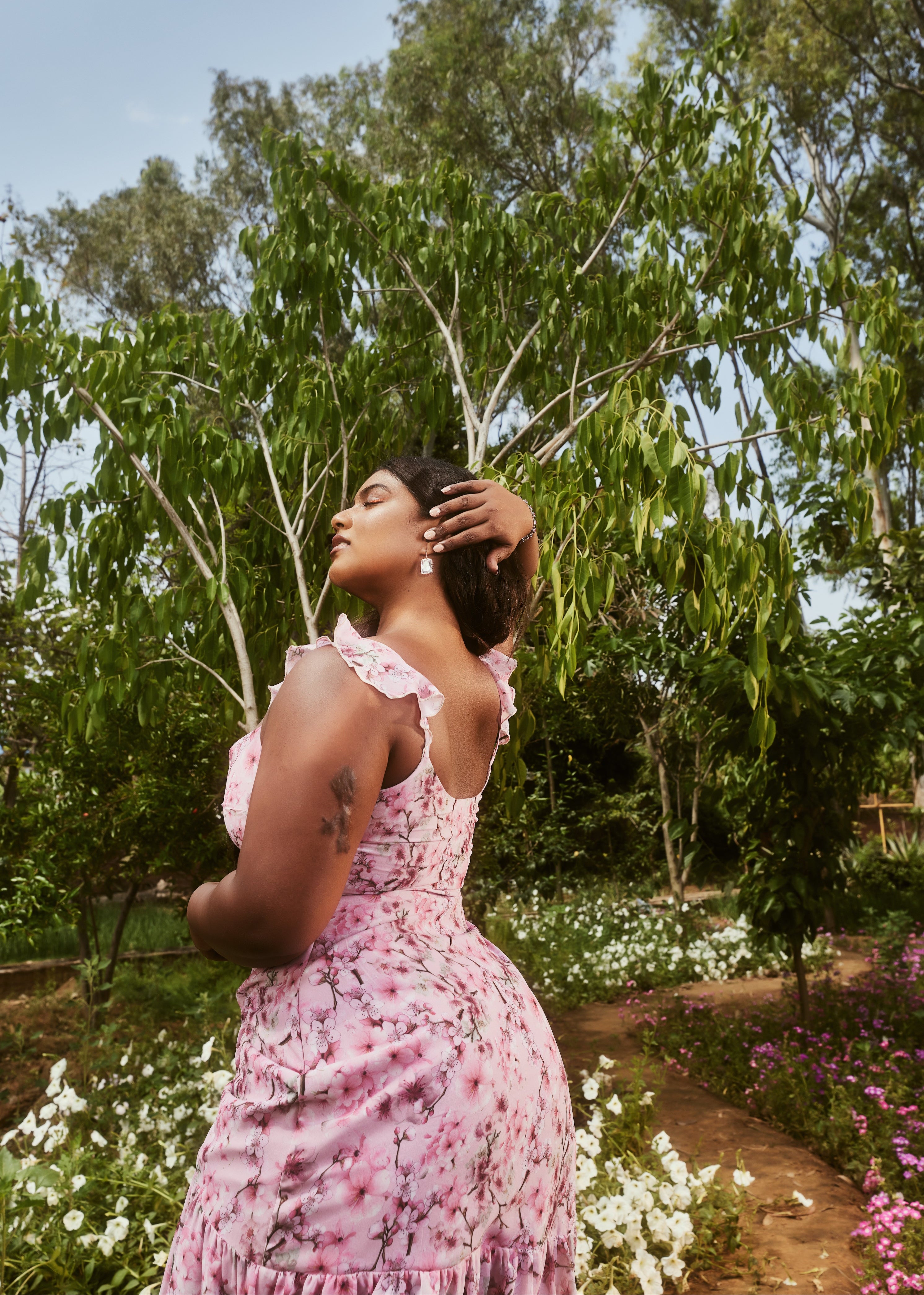 Floral Georgette Midi Dress