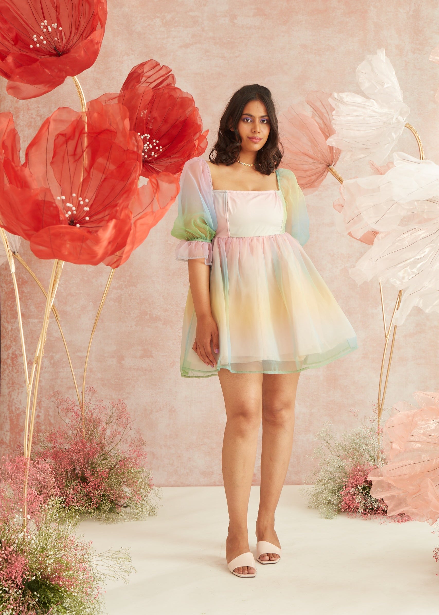 Organza Corset Mini Dress