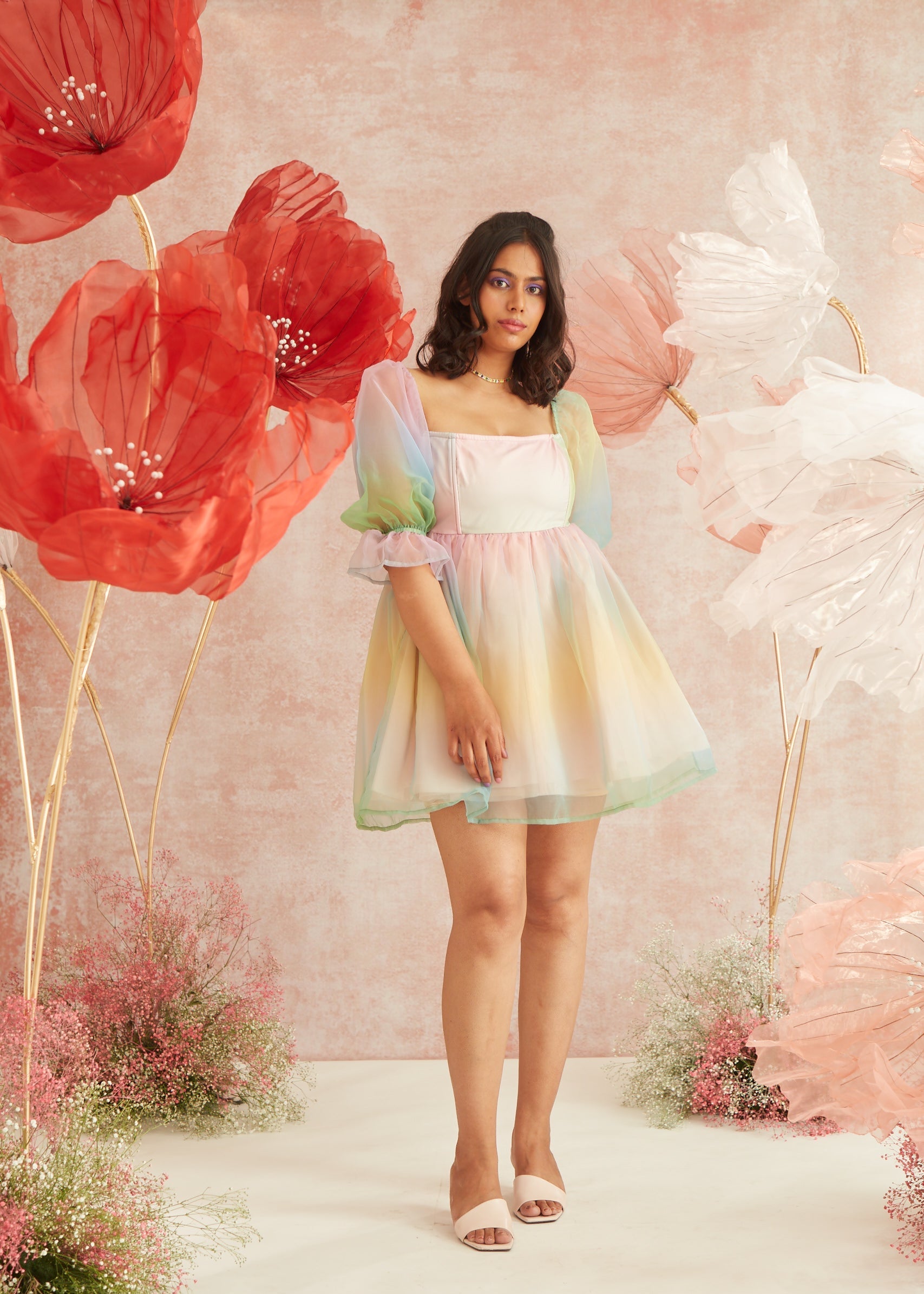 Organza Corset Mini Dress