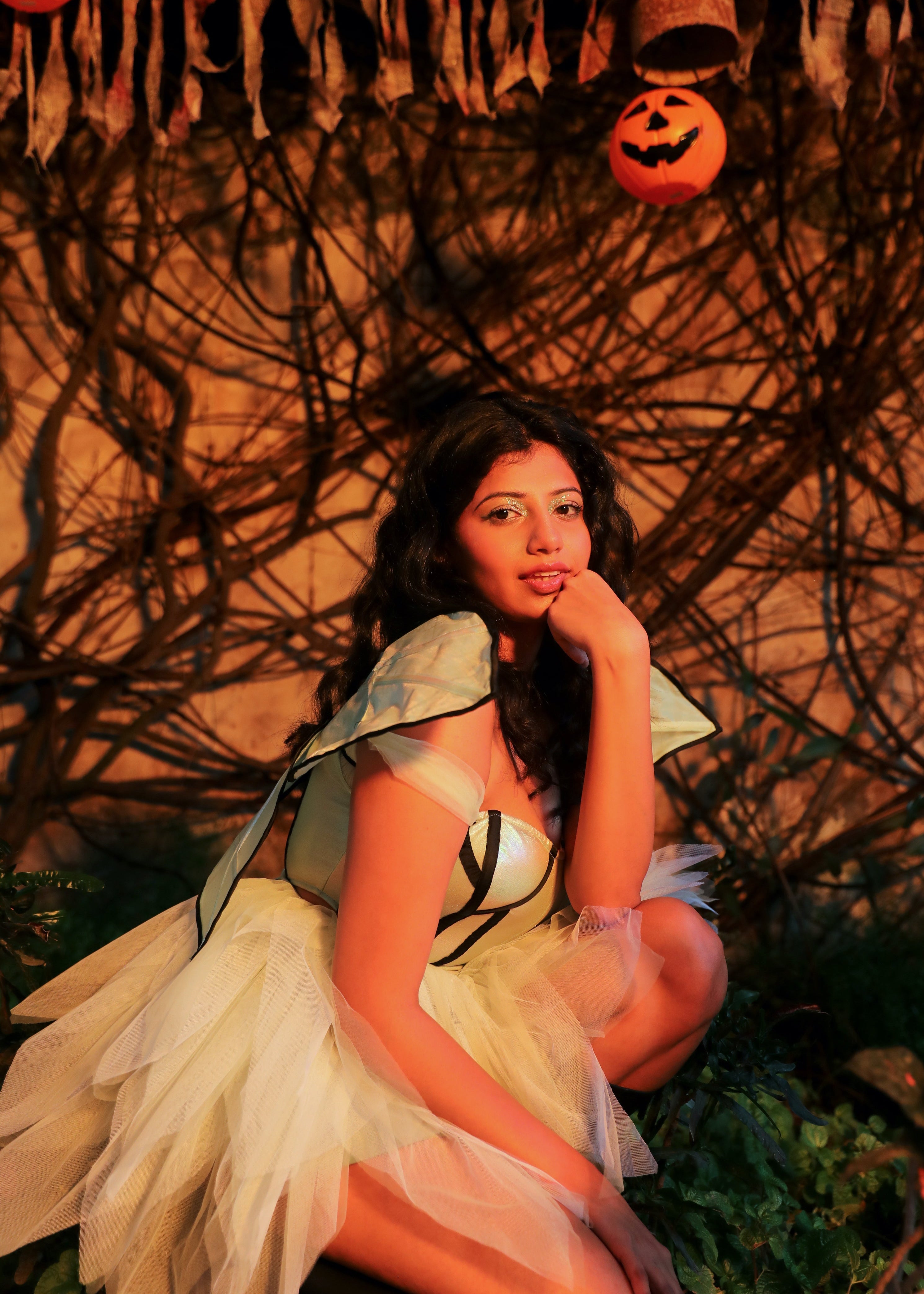 Roxy Sage Green Iridescent Corset Set