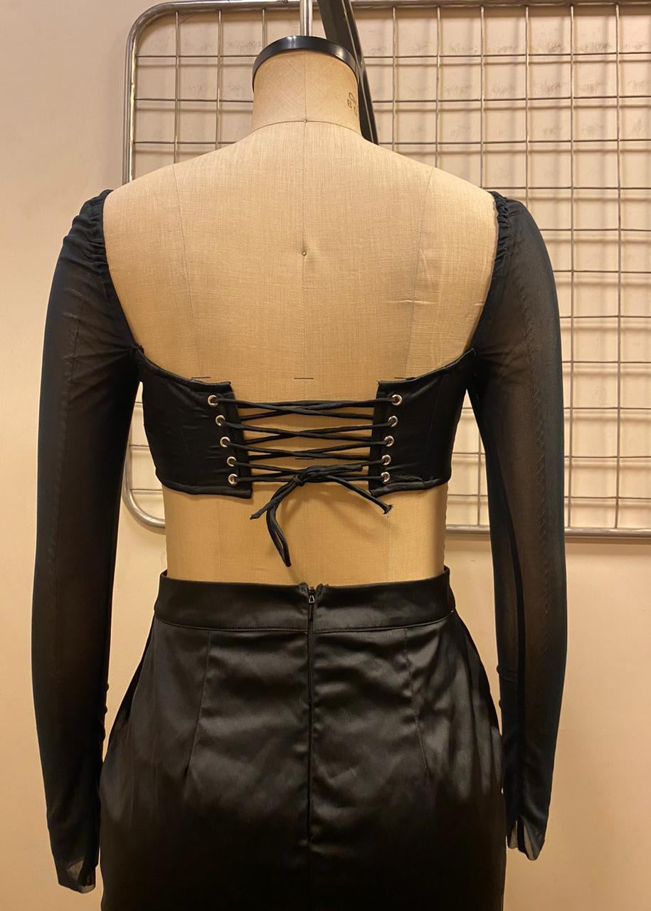 Sydney Black Rhinestone Top