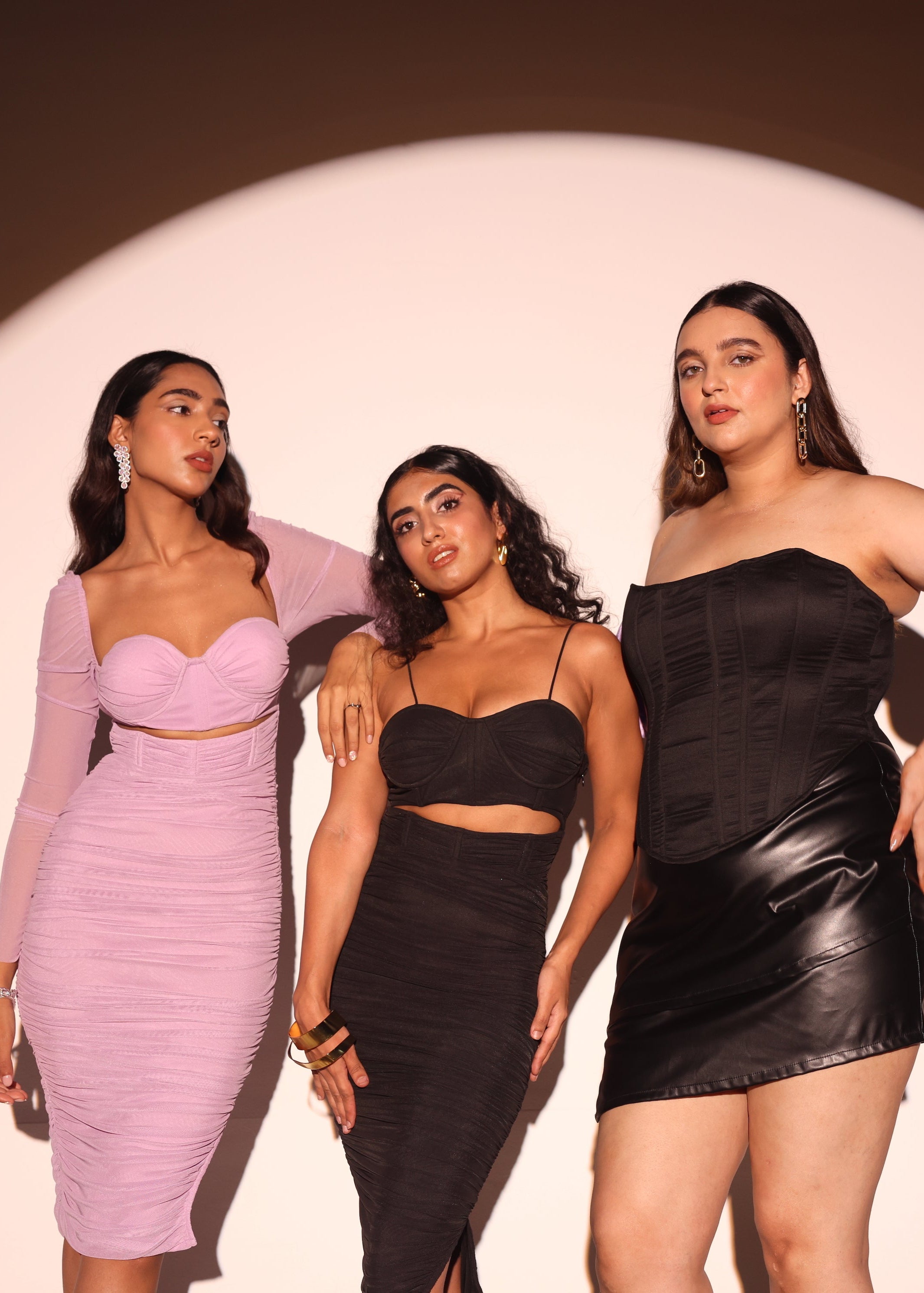 Tatiana Black Ruched Midi Corset Dress