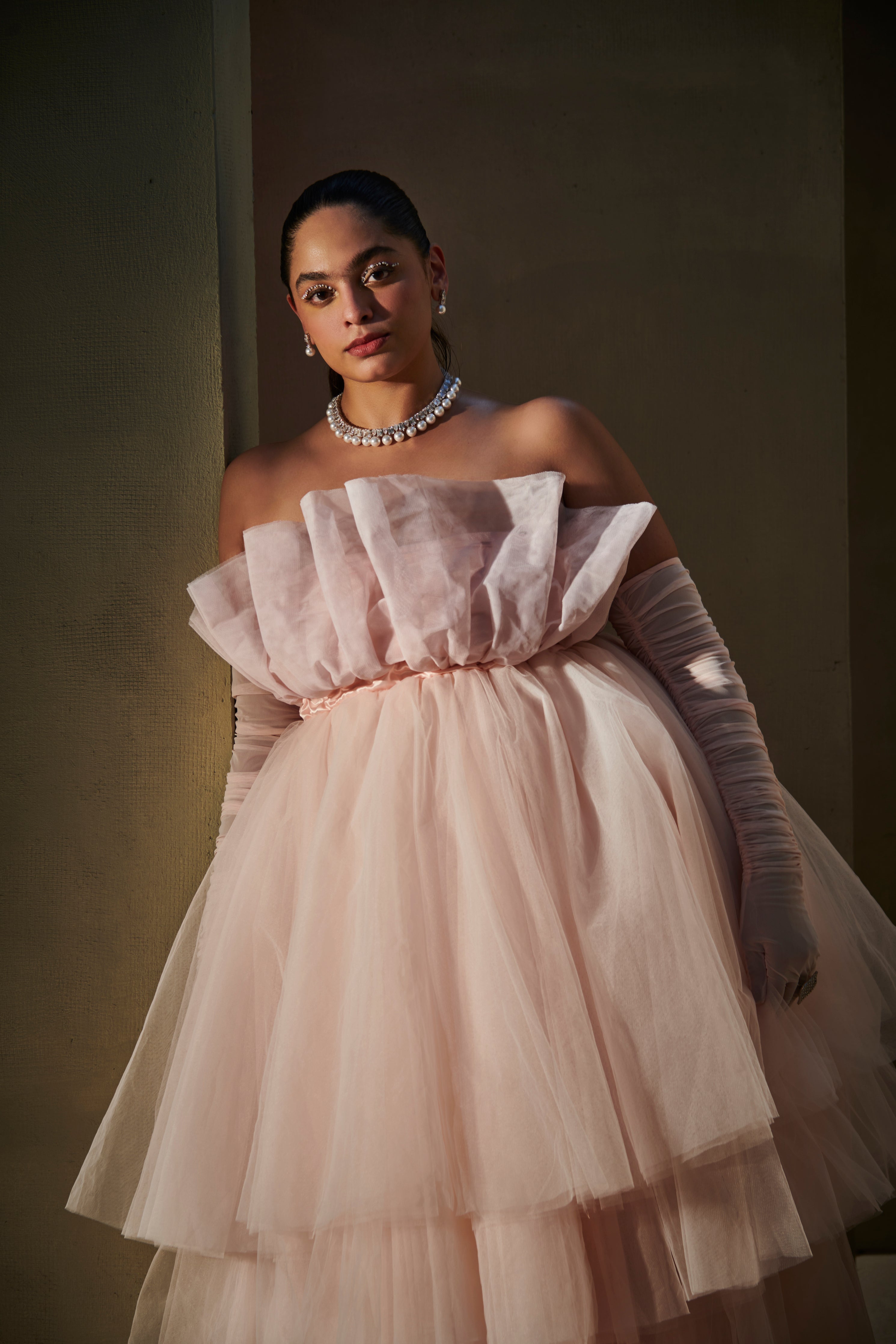 Pink Tull ball gown