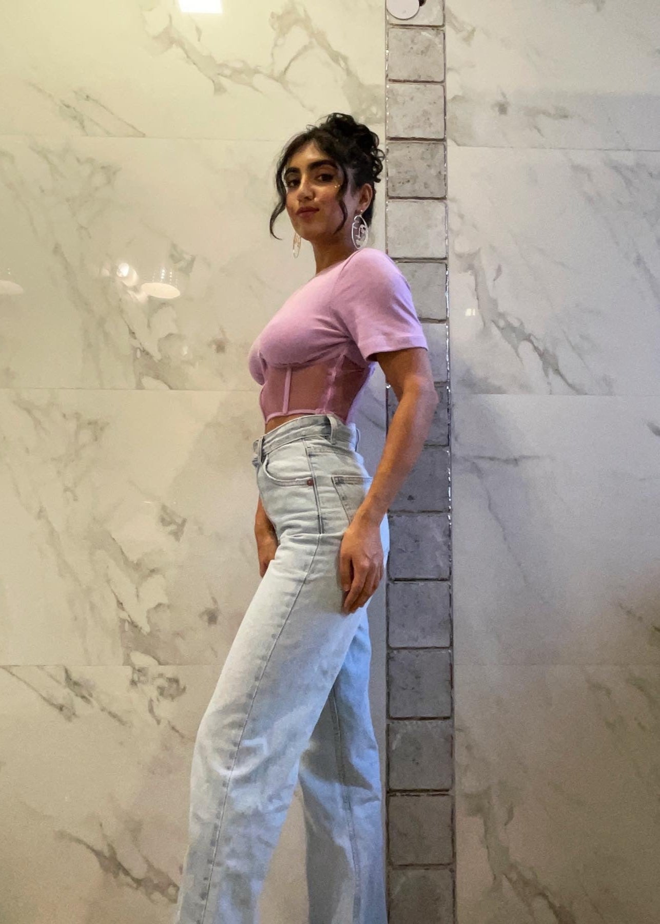 Twyla Mesh Corset T-Shirt