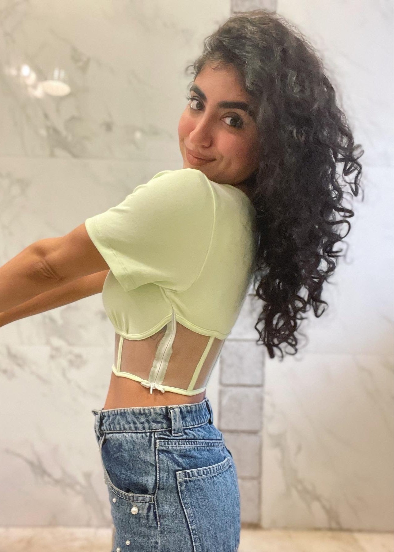 Twyla Mesh Corset T-Shirt