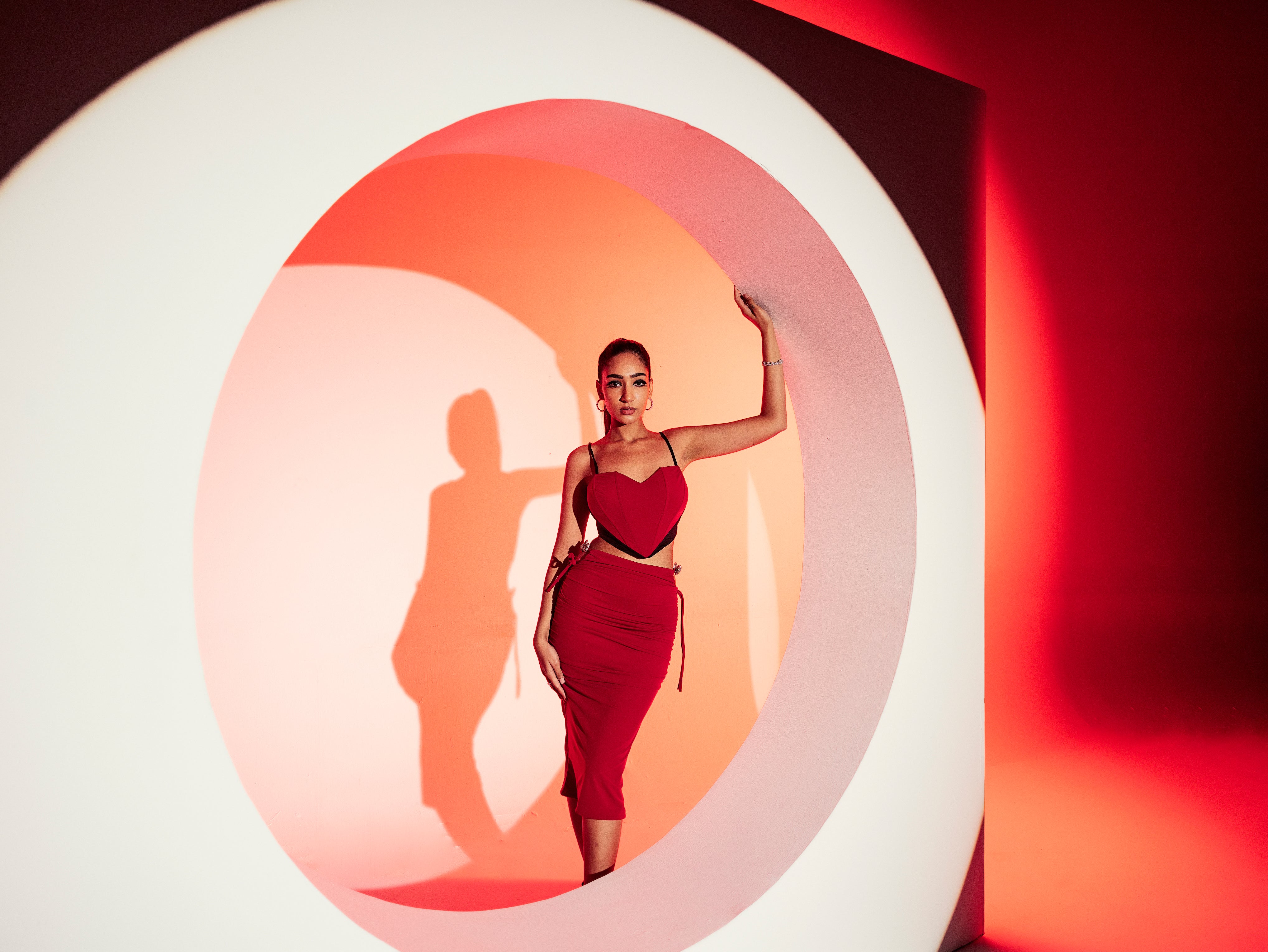 Red Corset Co-Ord Set