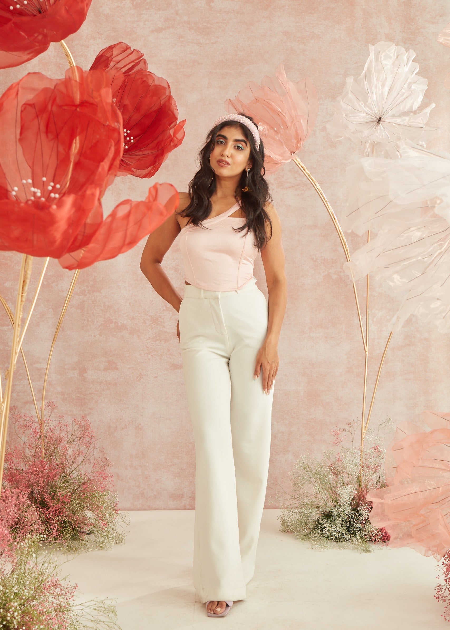 Vivian Pink Backless Corset Top