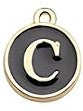 Charms - Alphabets - Black & Gold