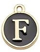 Charms - Alphabets - Black & Gold