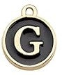 Charms - Alphabets - Black & Gold