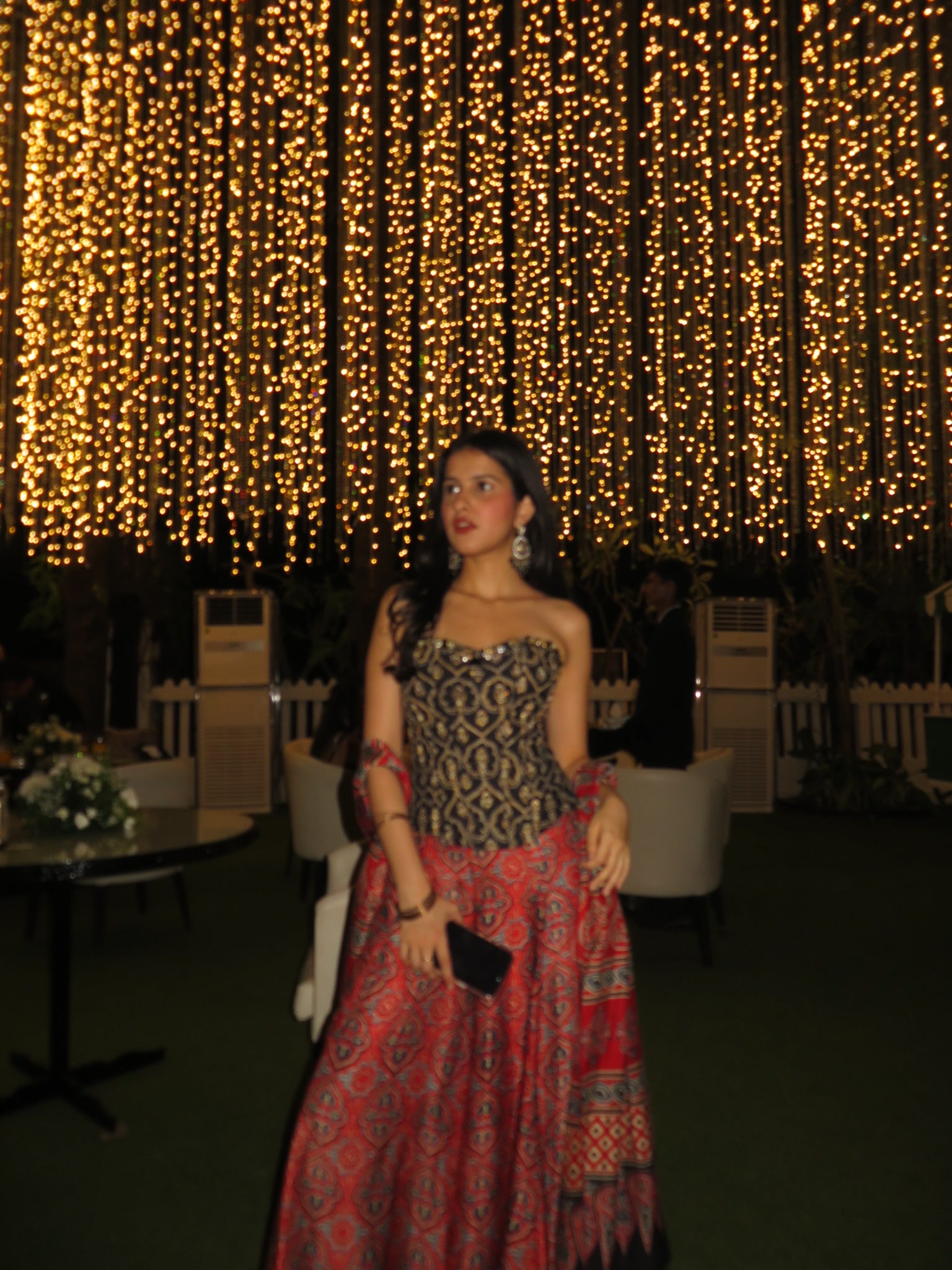 Rhea Ajrakh Hand Embroidered Corset Gharara Set