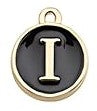 Charms - Alphabets - Black & Gold