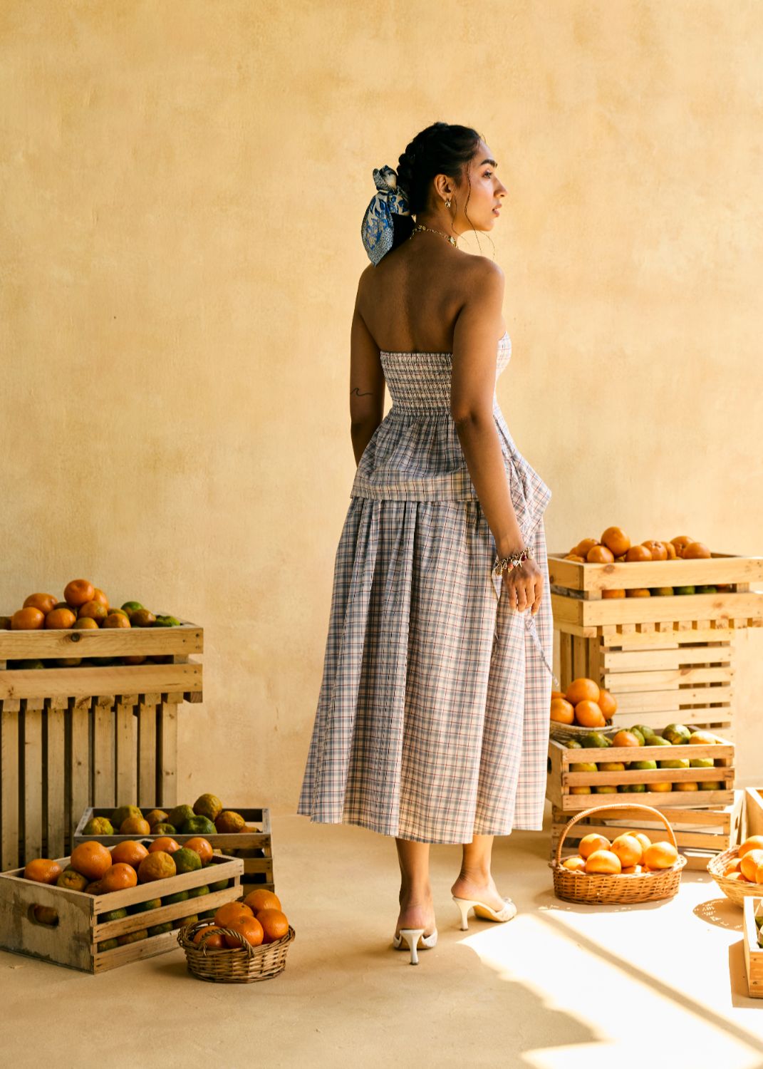 Maple Checkered Cascade Skirt