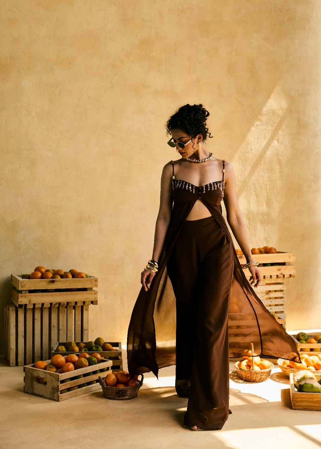 Juhi Cocoa Ember Bustier Top