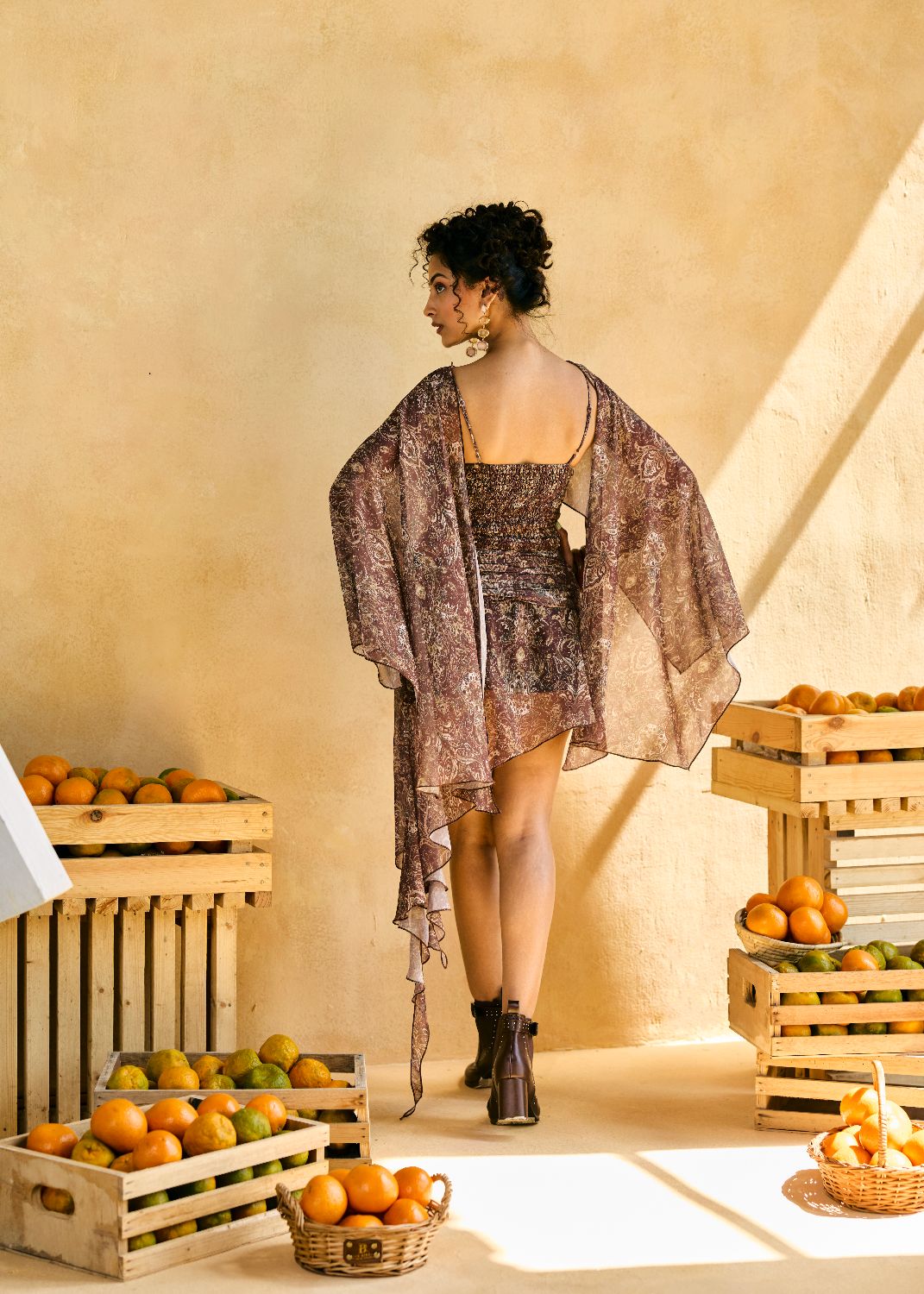 Raat Rani Paisley Print Dupatta Top