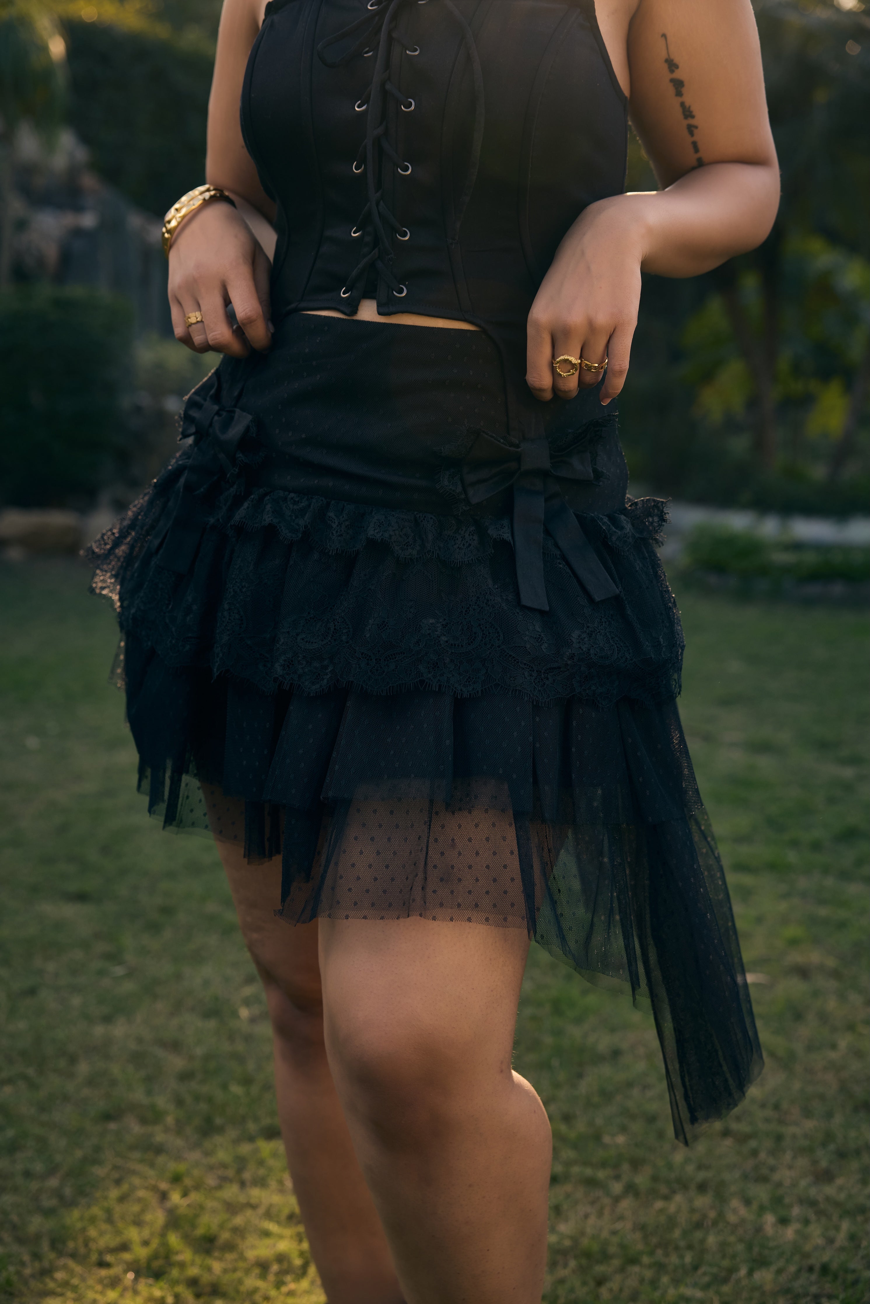 Beverly Black Strapless Corset Top