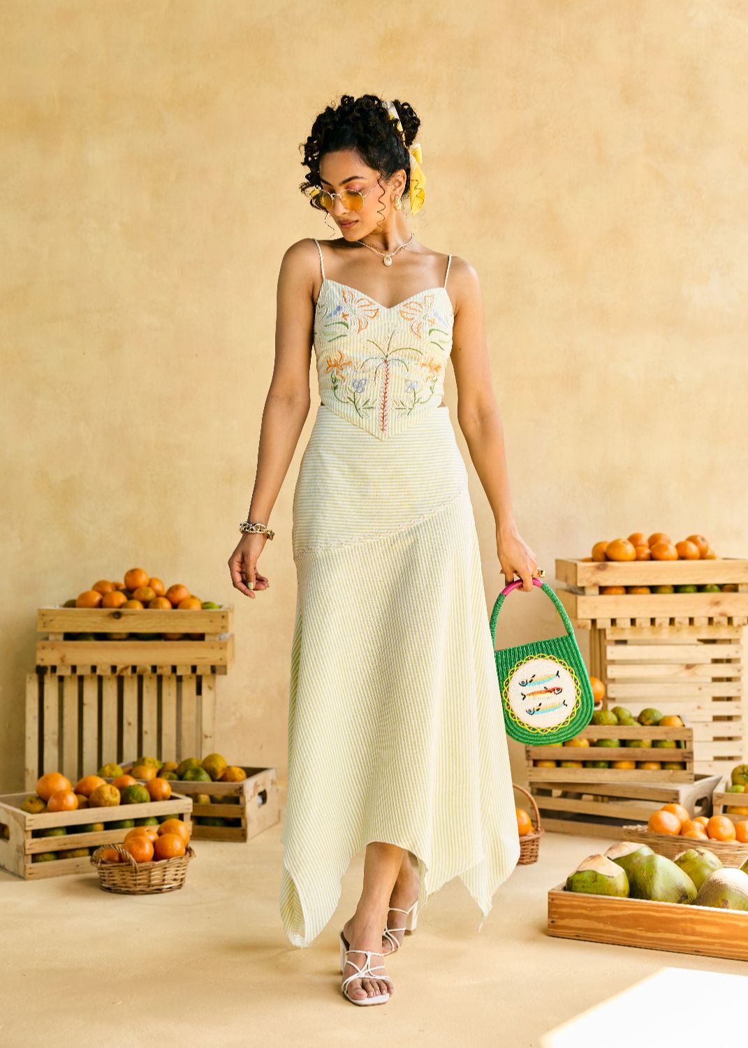 Palm Whisper Embroidered Top