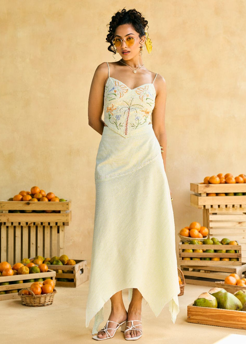 Palm Whisper Embroidered Top