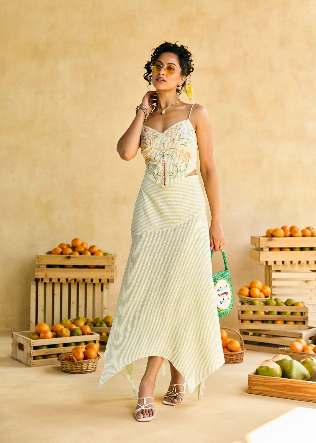 Palm Whisper Embroidered Top