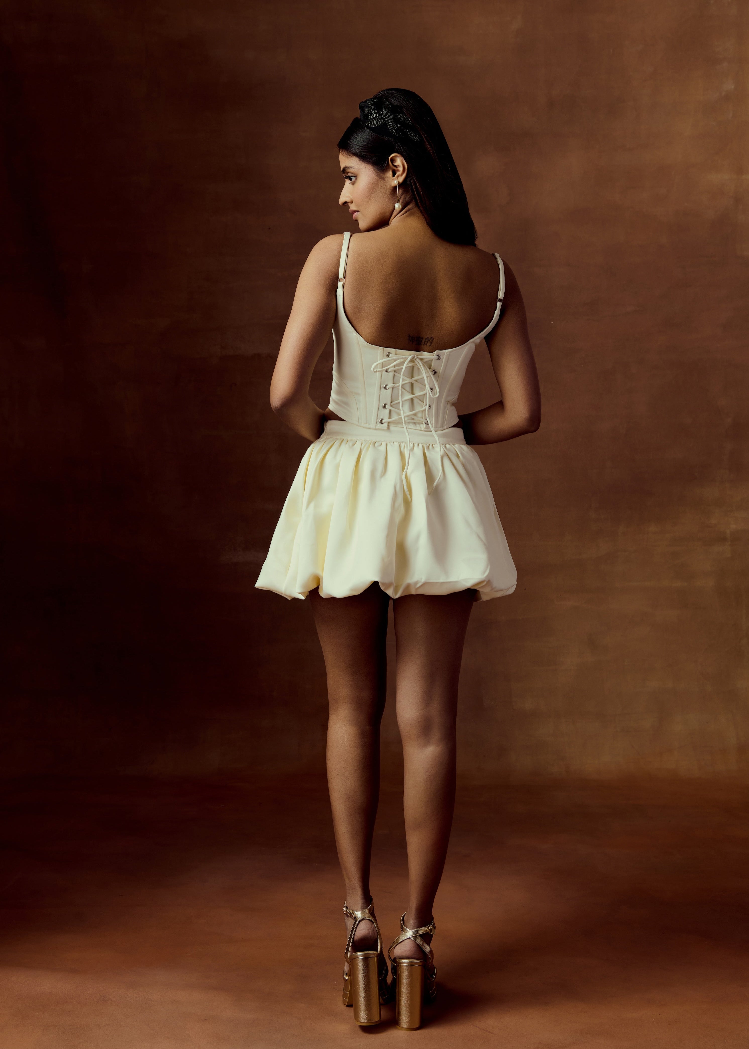 Romane Off-White Corset Top