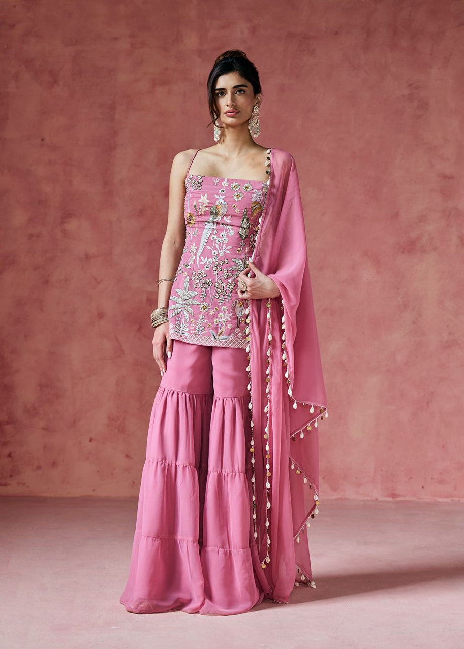 Falak Embroidered Sharara Set