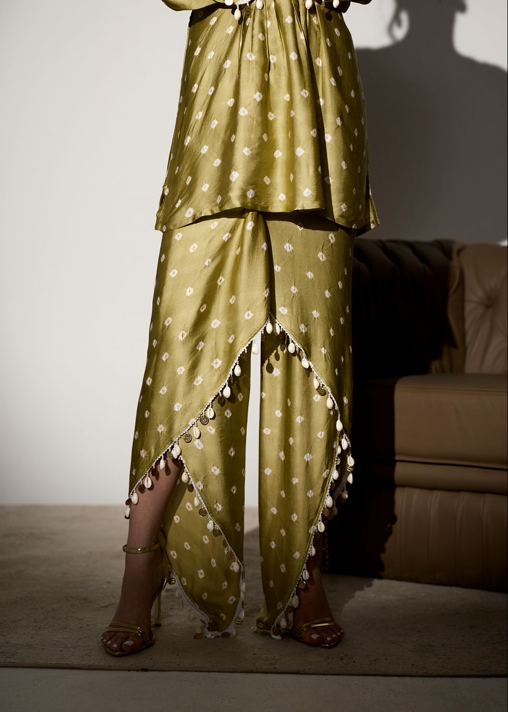 Noor Sage Green Kurti and Dhoti Pant Set