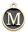 Charms - Alphabets - Black & Gold