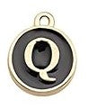 Charms - Alphabets - Black & Gold