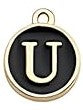 Charms - Alphabets - Black & Gold