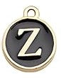 Charms - Alphabets - Black & Gold