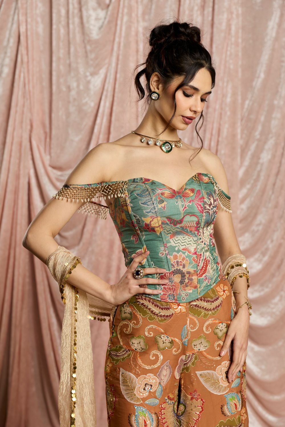 Mehrab Floral Corset