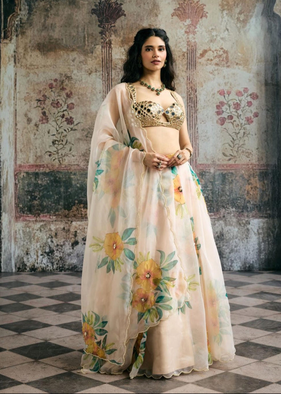 Aarvi Mirror Hand Embroidered Blouse