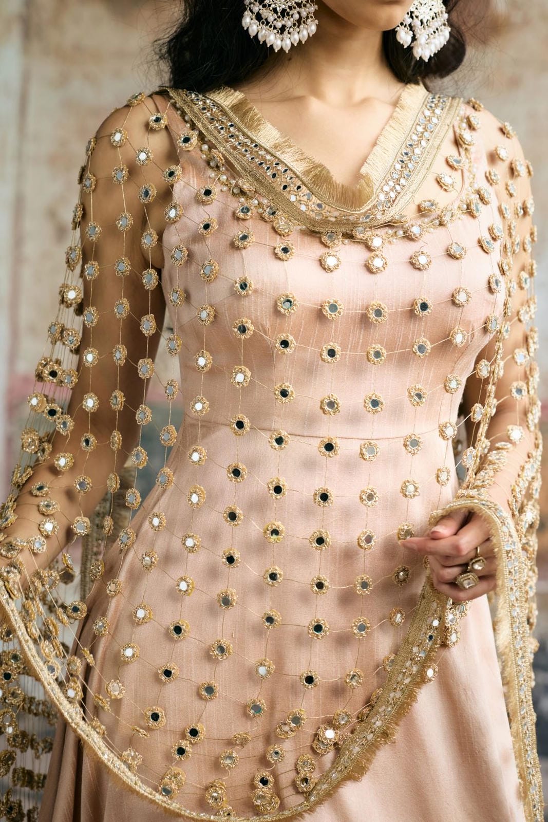 Ayinaat Raw Silk Anarkali Set Without Dupatta