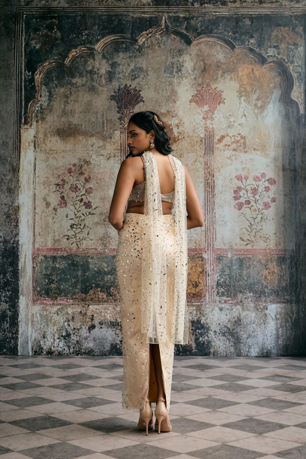 Alfiya Rhinestone Embellished Blouse